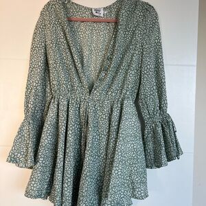 Princess Polly Green Patterned Dress